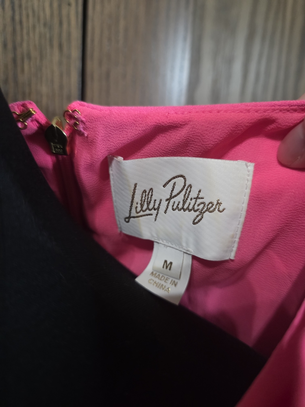 Lilly Pulitzer Hot Pink Ruffle-Shoulder Shift Dress - Picture 3 of 4